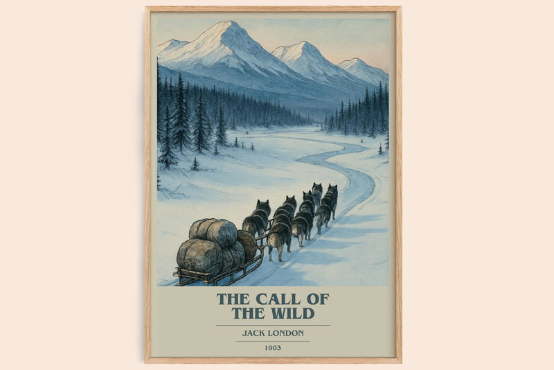 The Call Of The Wild Book Cover Poster by Jack London (Modern Minimalist style)
