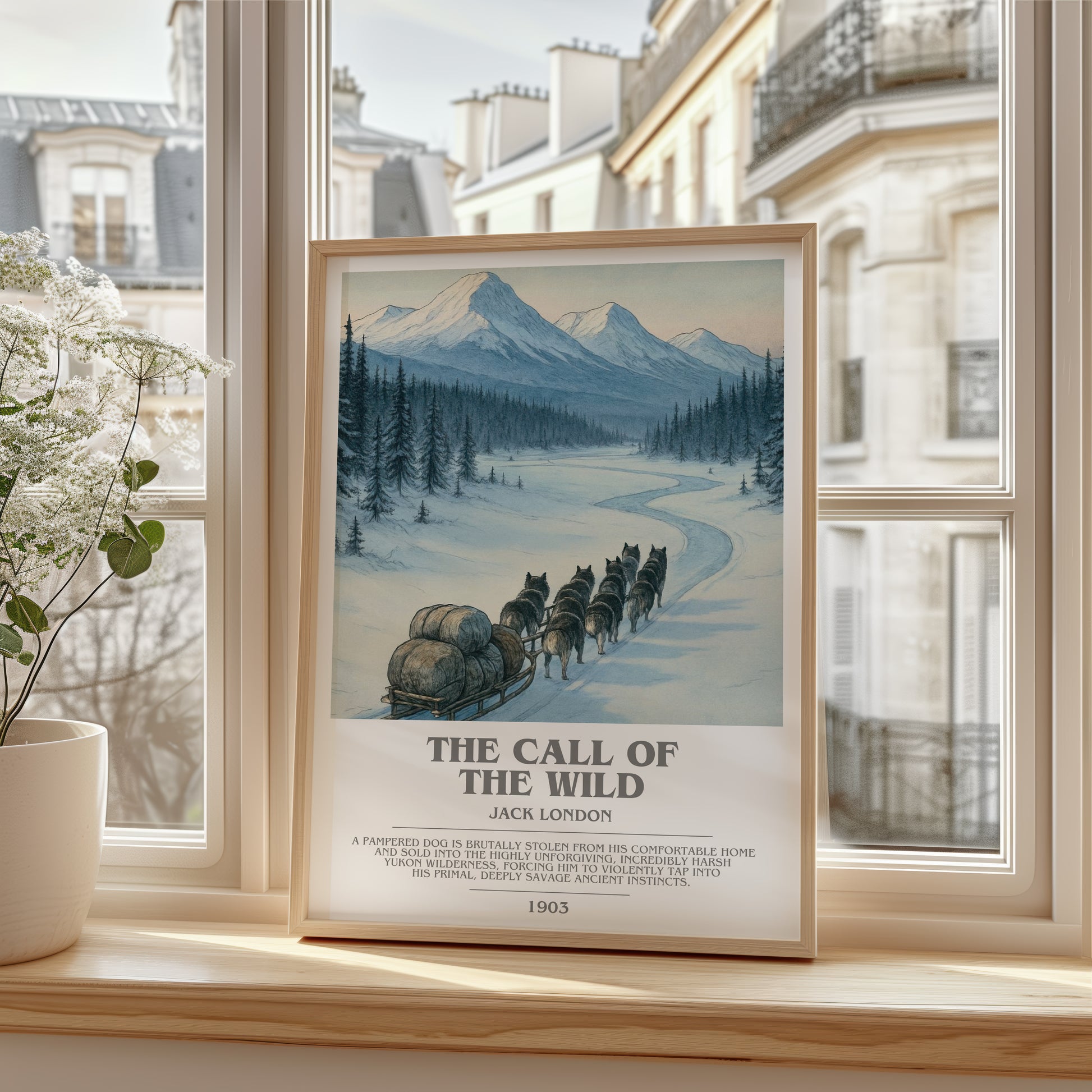 The Call Of The Wild bookish poster colour and style options – Jack London book art