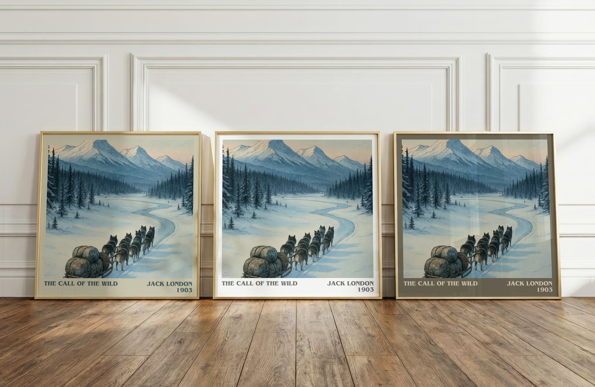 The Call Of The Wild literary art print colour and style options – Jack London book art