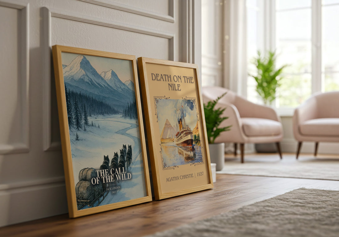 The Call Of The Wild watercolour print framed by window – literary home decor