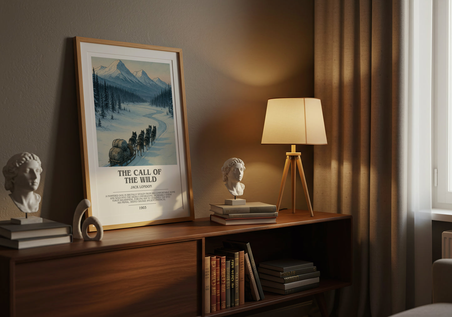The Call Of The Wild bookish book poster framed on wall – adventure wall art