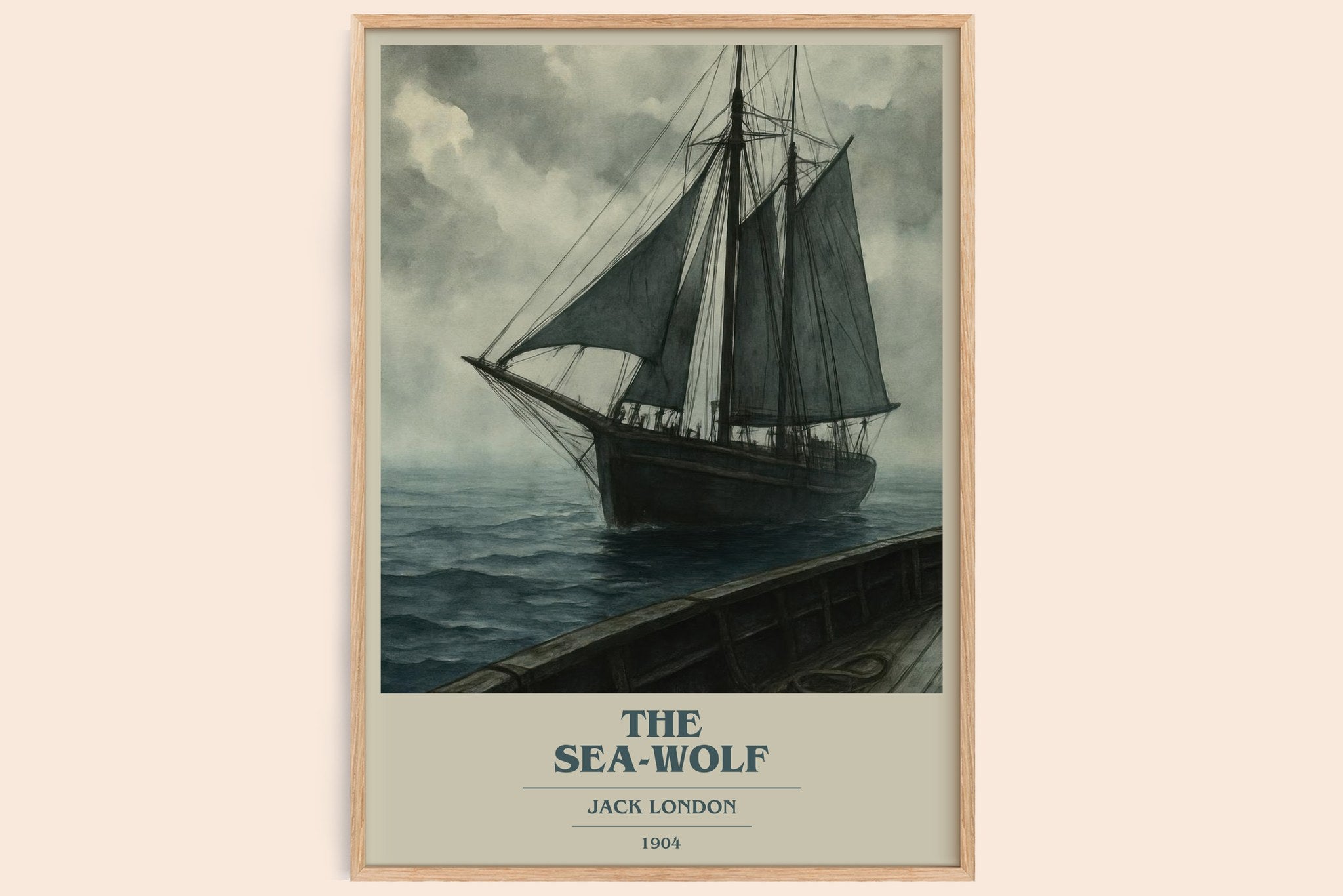 The Sea-Wolf Book Cover Poster by Jack London