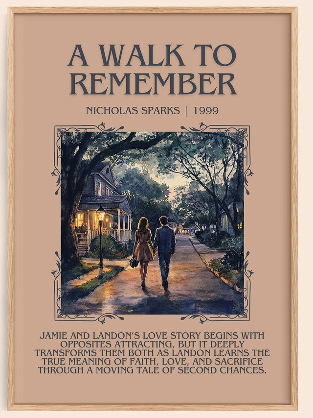 A Walk to Remember Minimalist Book Poster by Nicholas Sparks