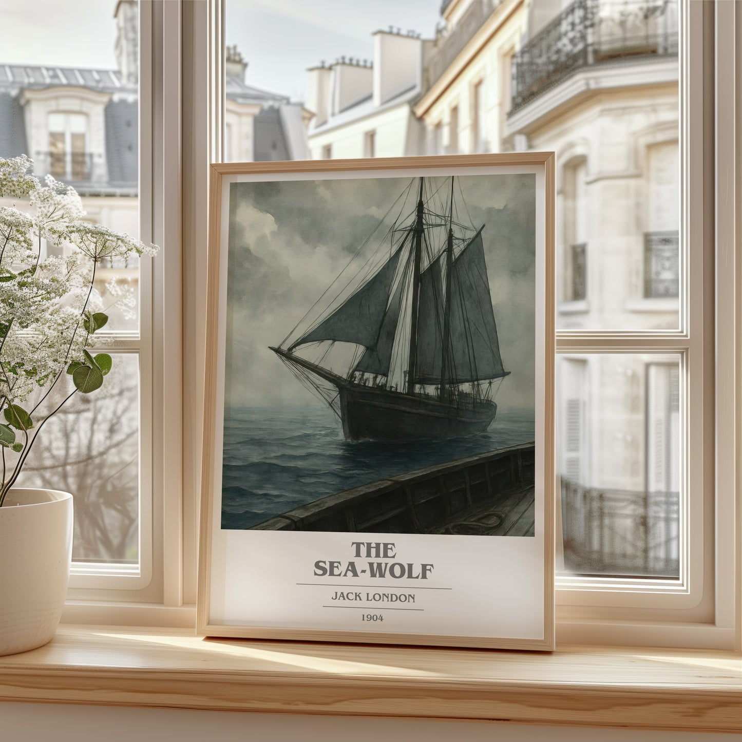 The Sea-Wolf book cover poster colour and style options – Jack London book art