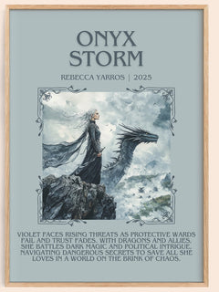Onyx Storm Minimalist Book Poster by Rebecca Yarros