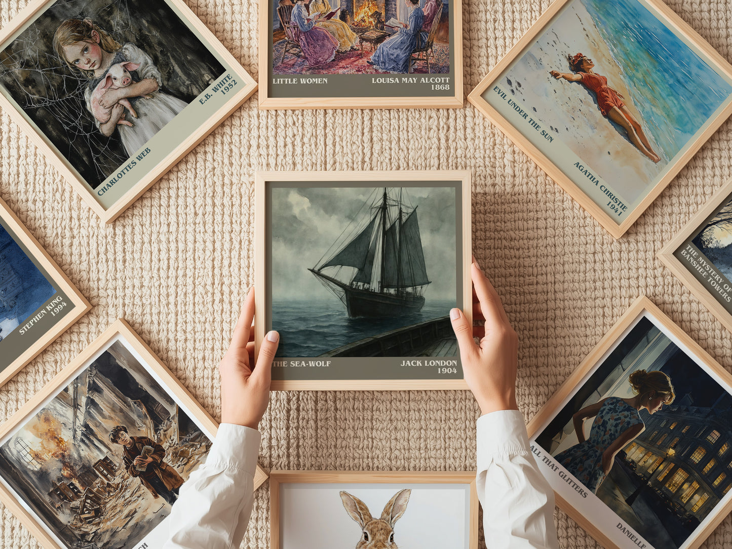 The Sea-Wolf literary book poster framed on wall – adventure wall art