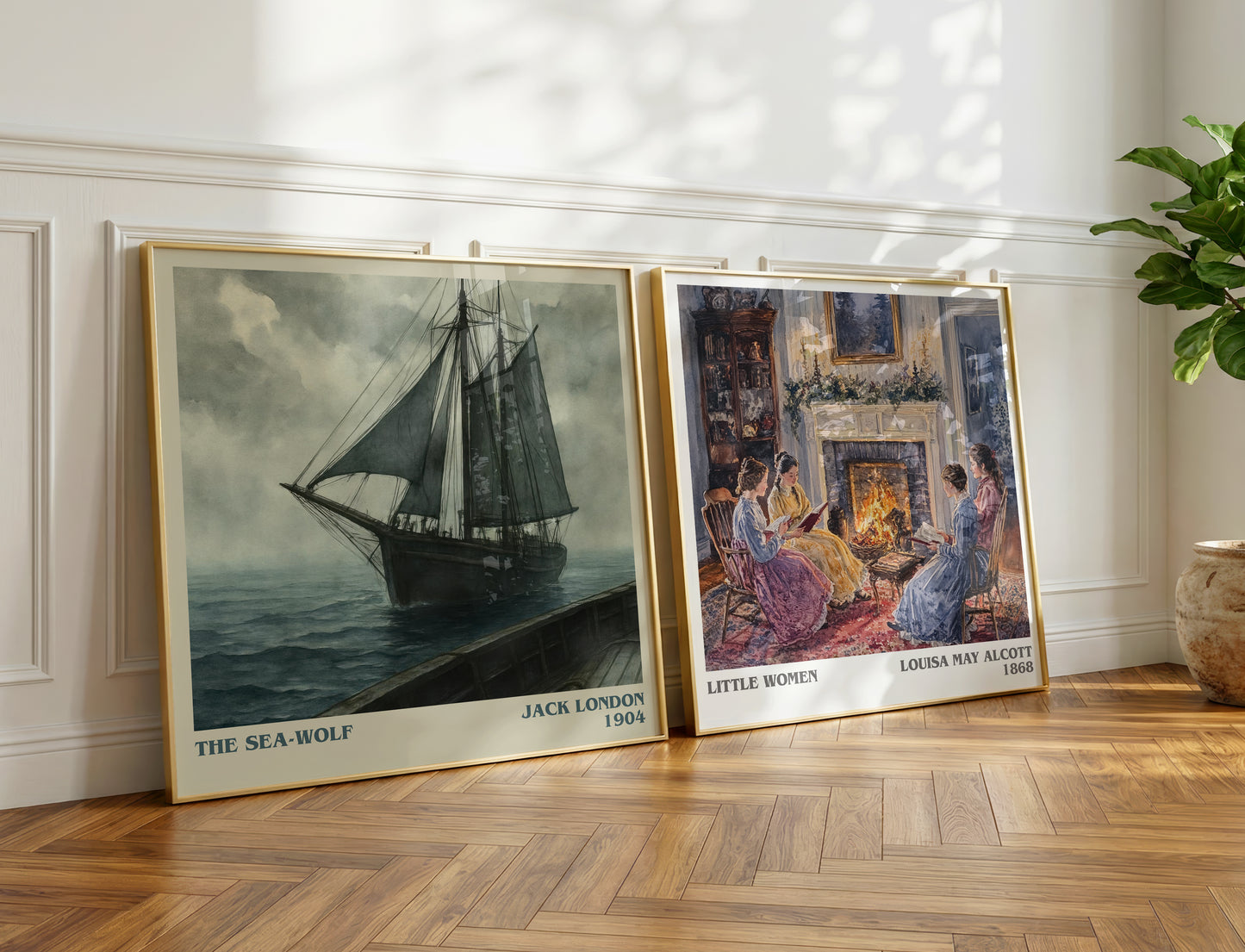 The Sea-Wolf literary print on bookshelf – Jack London fan gift