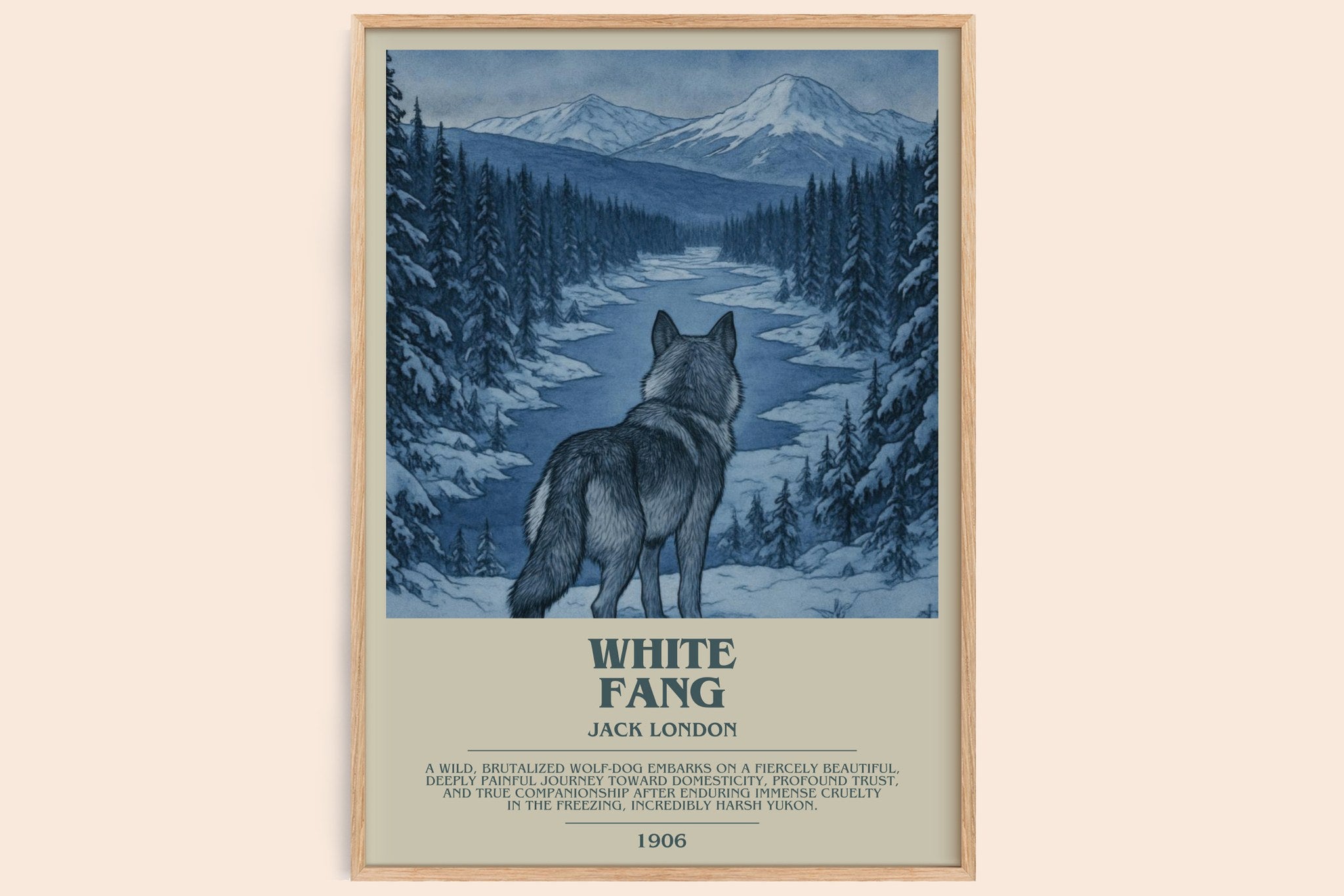 White Fang Bookish Wall Art by Jack London