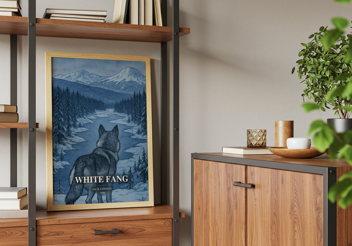 White Fang book watercolour illustration paper finish options – matte satin gloss