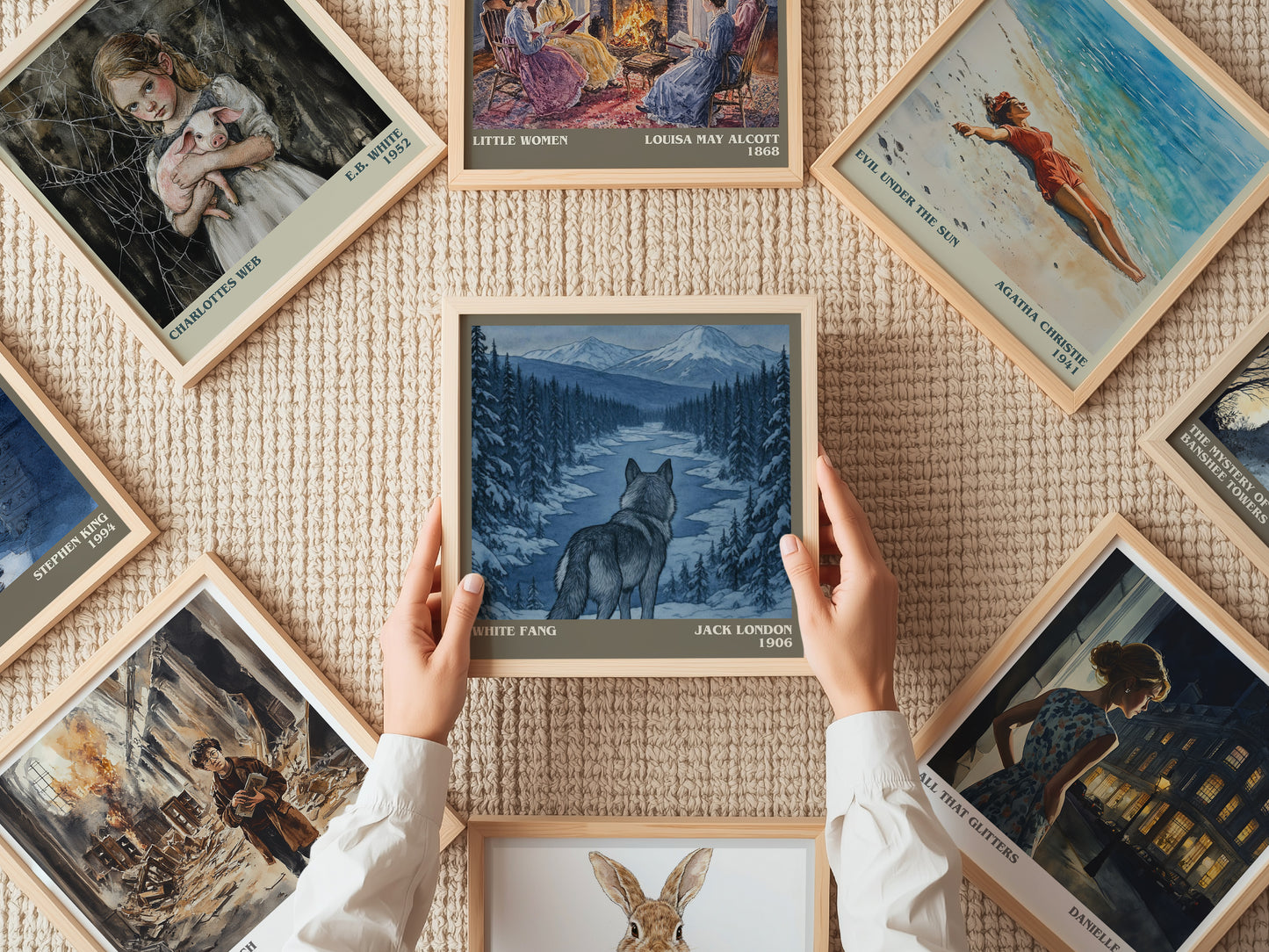 White Fang literary book poster framed on wall – adventure wall art