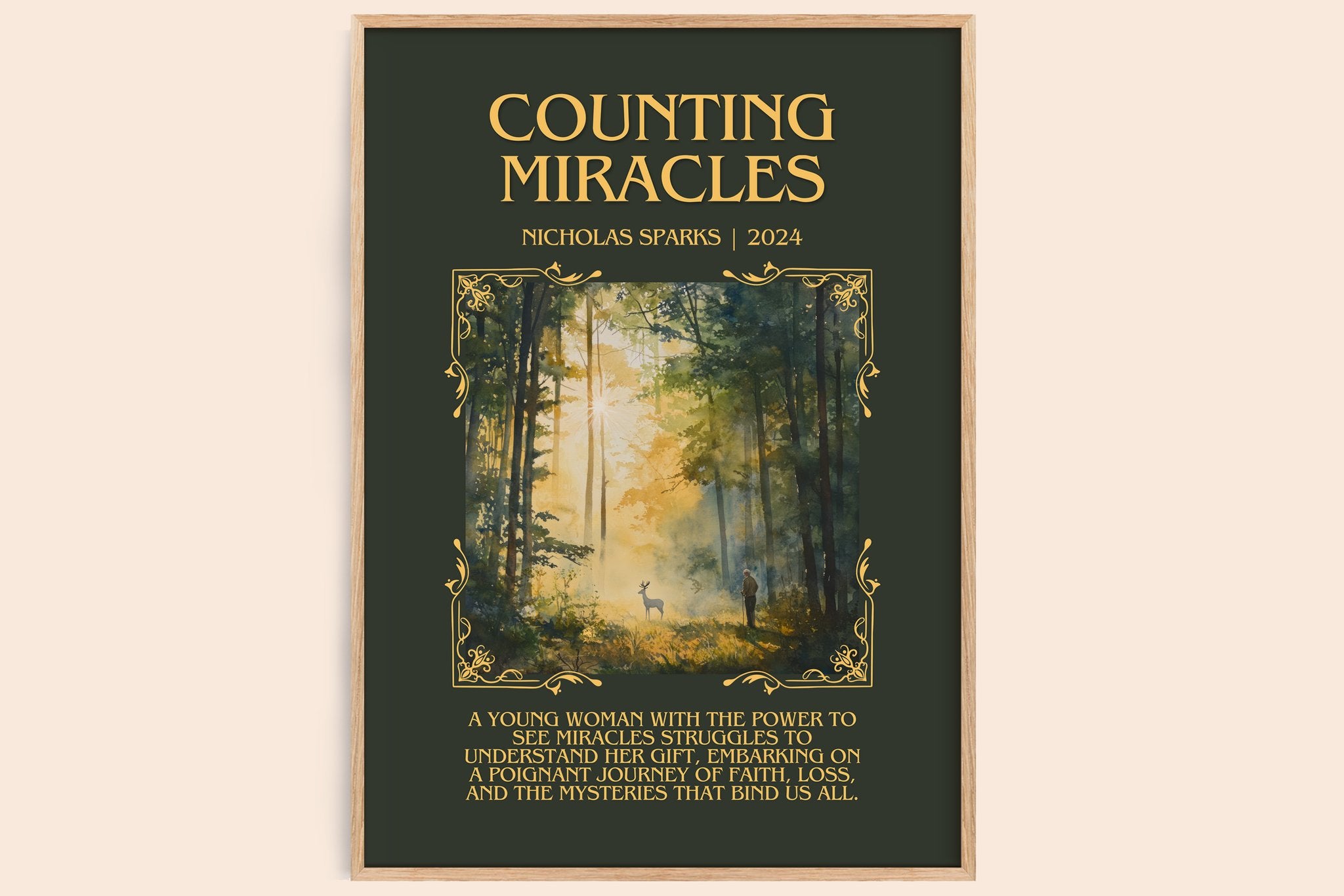 Counting Miracles Minimalist Book Poster by Nicholas Sparks