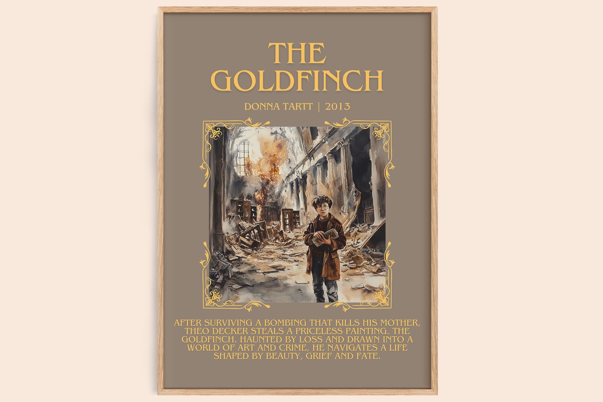 The Goldfinch Minimalist Book Poster by Donna Tartt