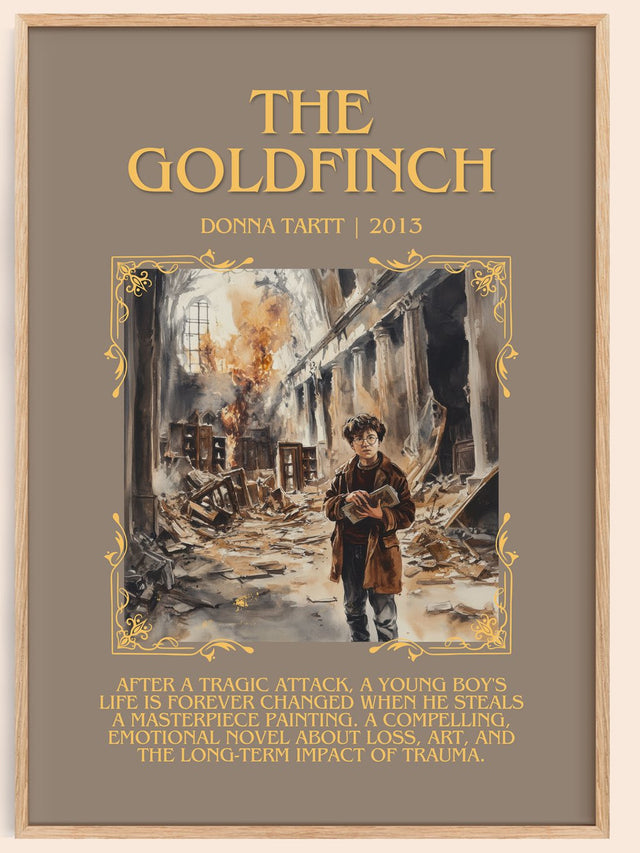 The Goldfinch Minimalist Book Poster by Donna Tartt