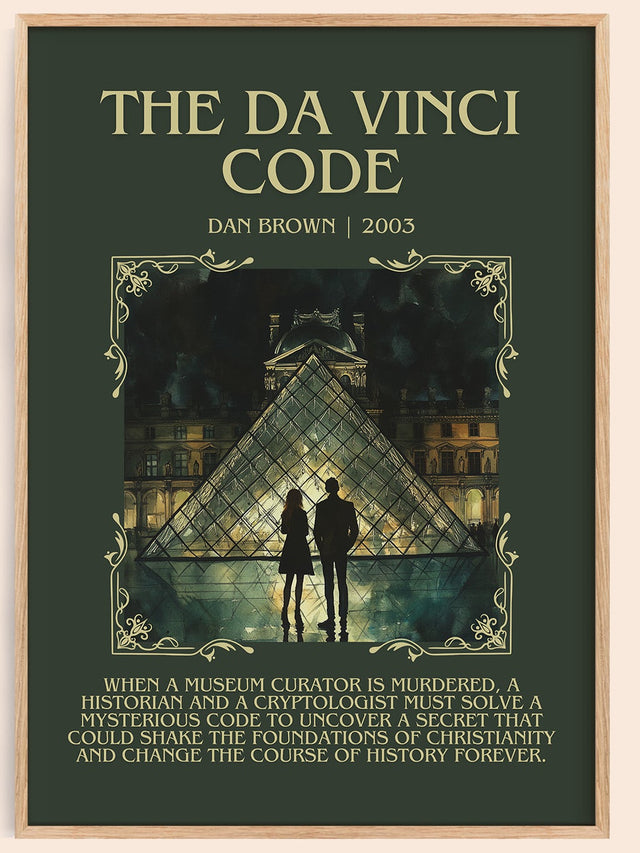 The Da Vinci Code Minimalist Book Poster by Dan Brown