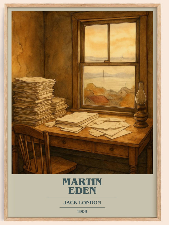 Martin Eden Book Cover Poster by Jack London