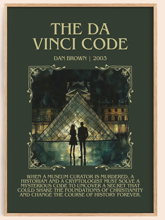 The Da Vinci Code Minimalist Book Poster by Dan Brown