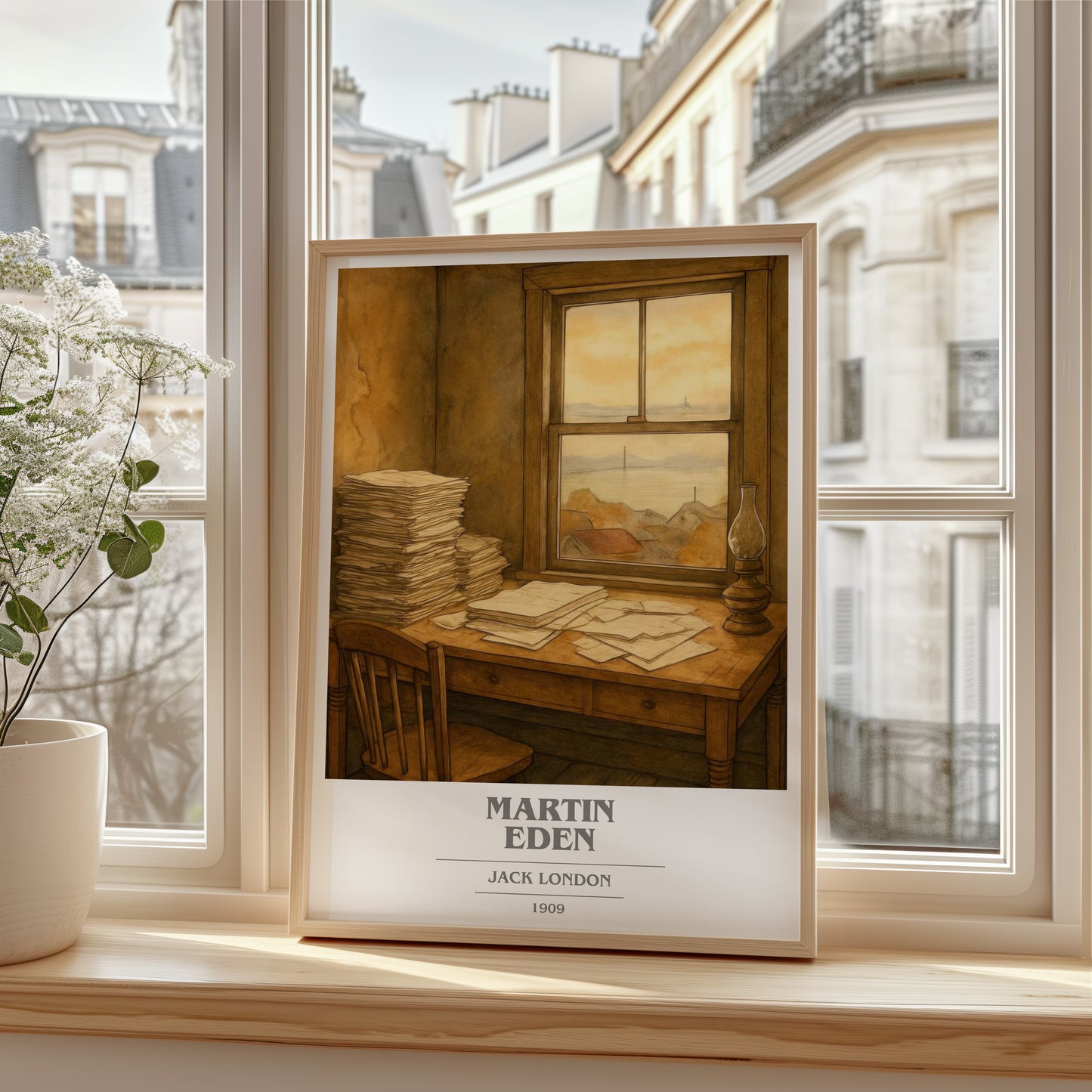 Martin Eden book cover poster colour and style options – Jack London book art