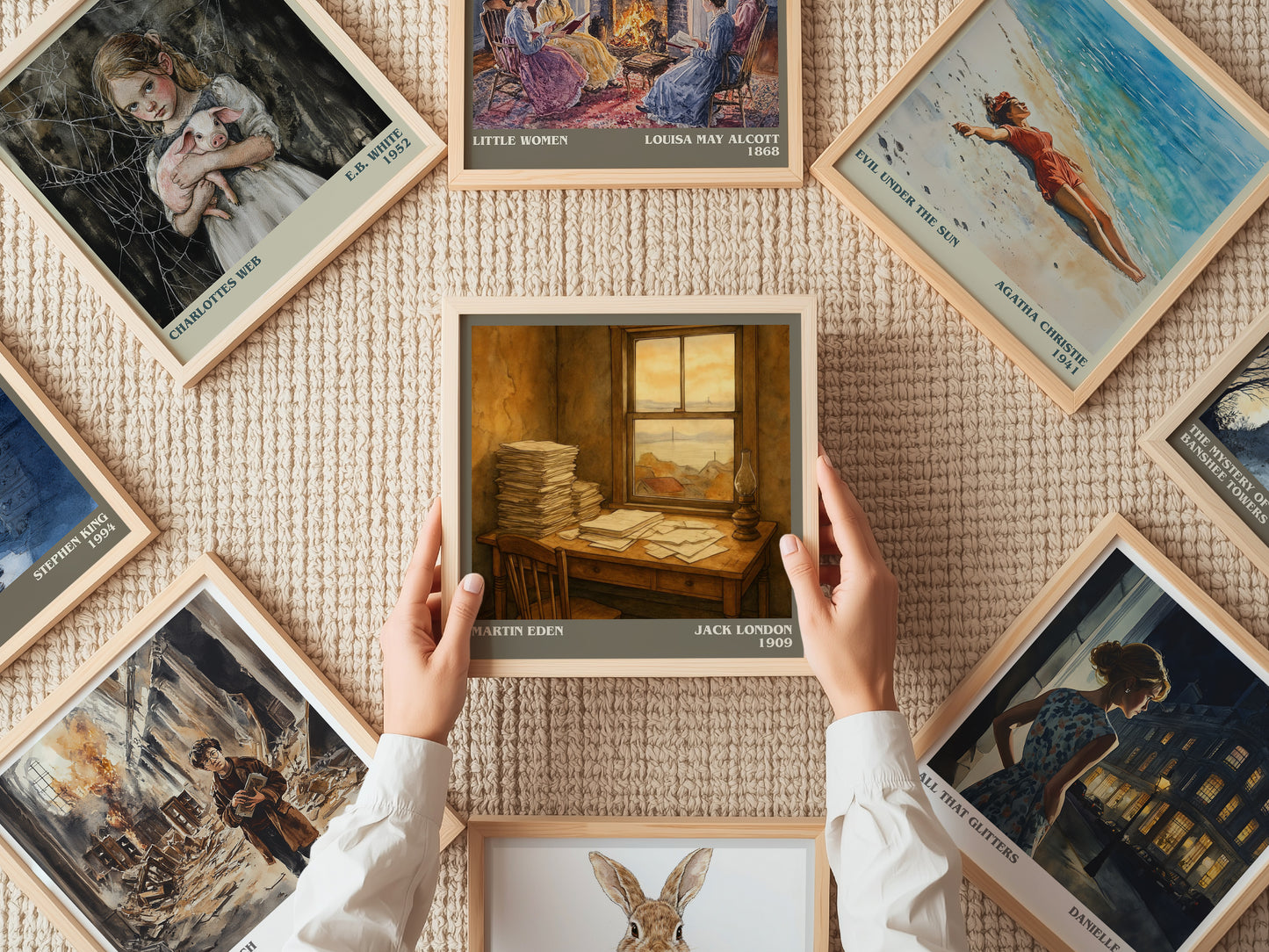 Martin Eden literary book poster framed on wall – classic literature wall art