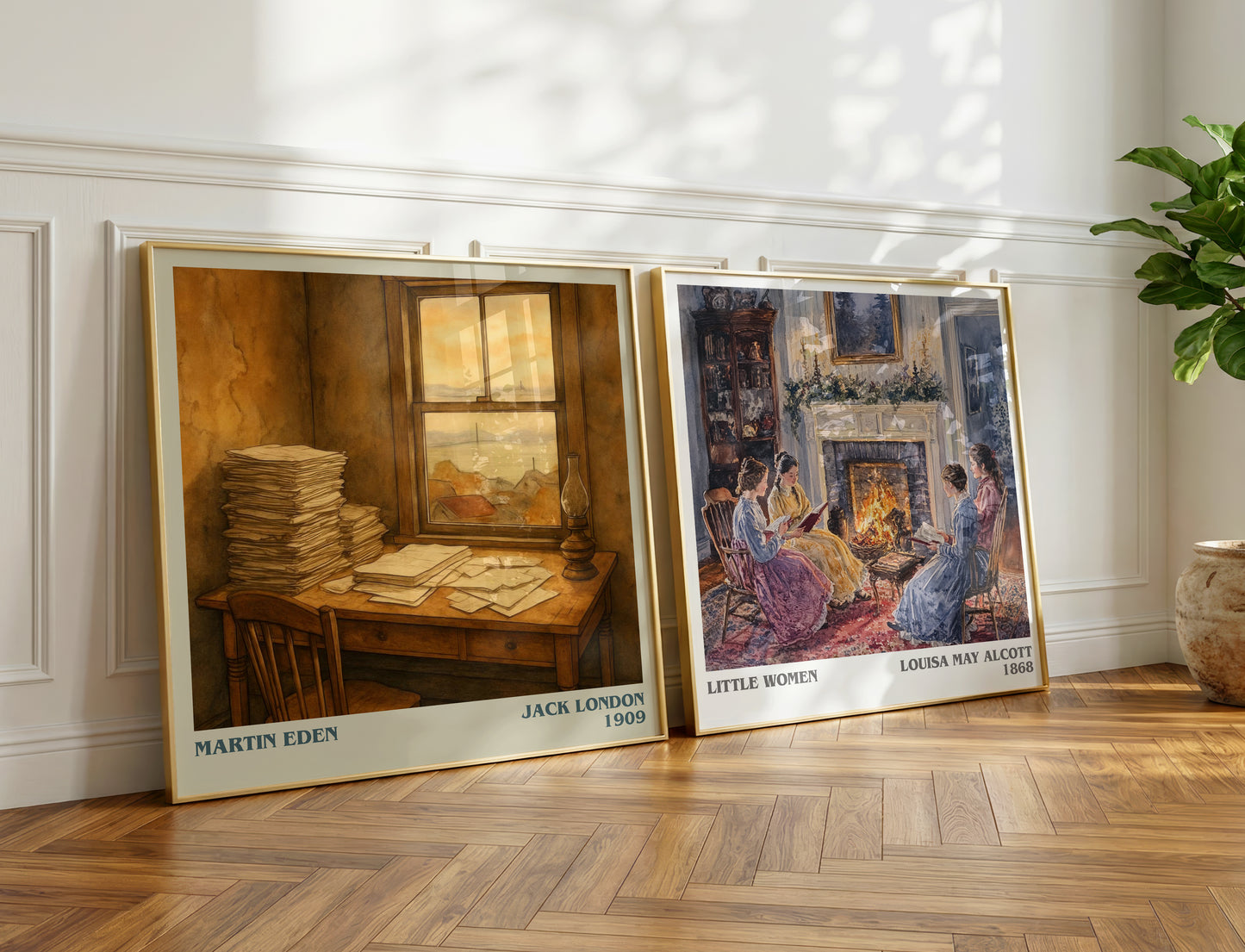 Martin Eden literary print on bookshelf – Jack London fan gift