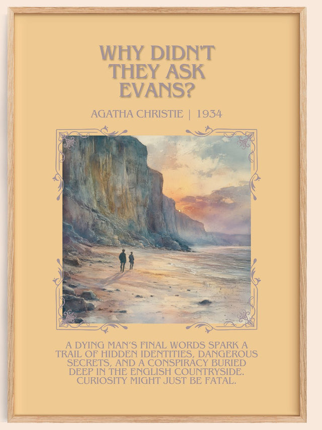 Why Didn't They Ask Evans? Minimalist Book Poster by Agatha Christie