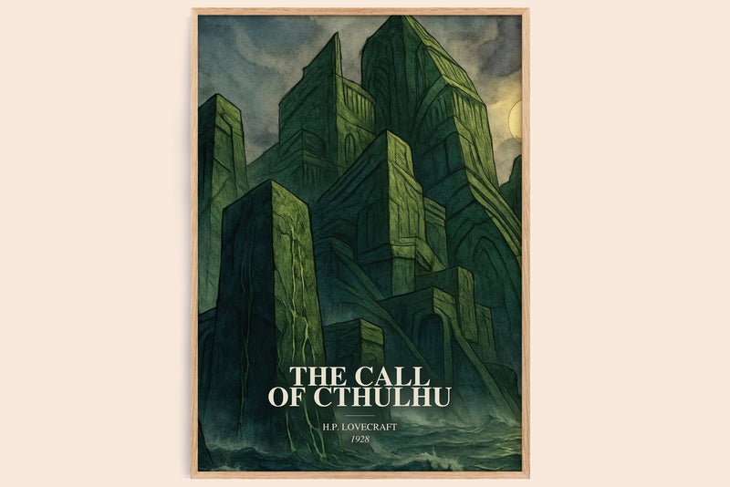 The Call Of Cthulhu Book Watercolour Illustration by H.P. Lovecraft (Edge style)