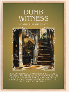 Dumb Witness Minimalist Book Poster by Agatha Christie