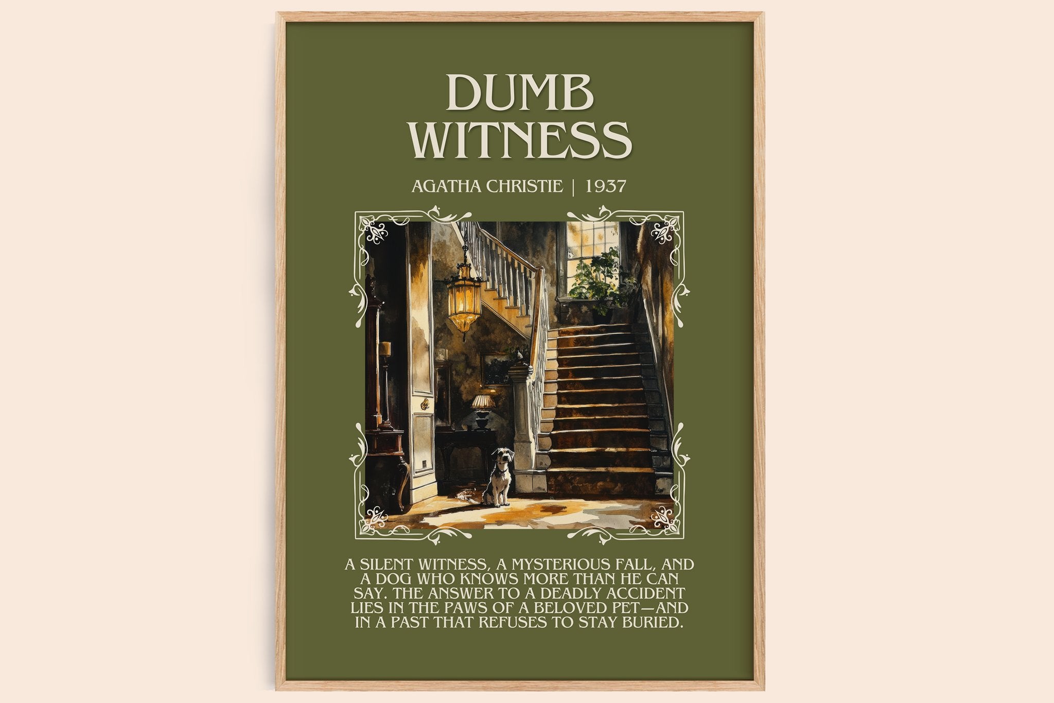 Dumb Witness Minimalist Book Poster by Agatha Christie