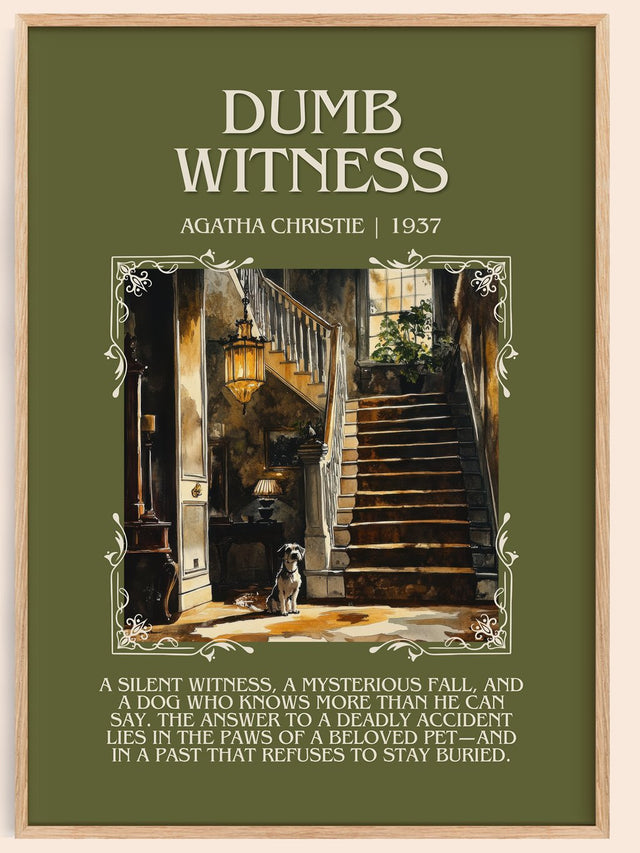 Dumb Witness Minimalist Book Poster by Agatha Christie