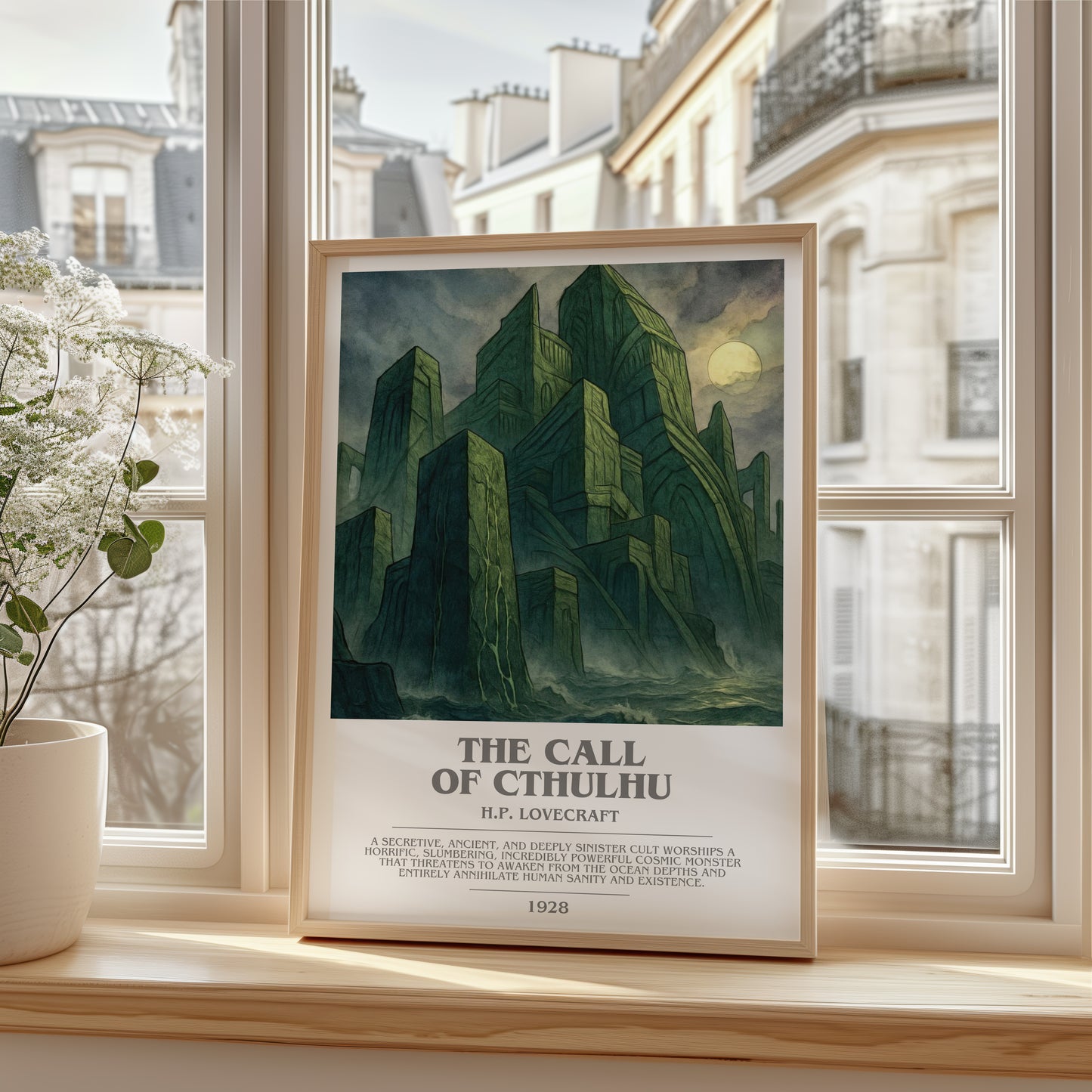 The Call Of Cthulhu bookish poster colour and style options – H.P. Lovecraft book art