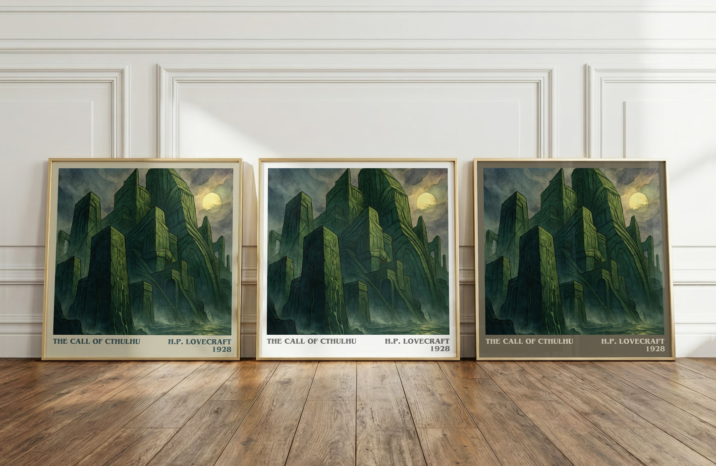 The Call Of Cthulhu literary art print colour and style options – H.P. Lovecraft book art