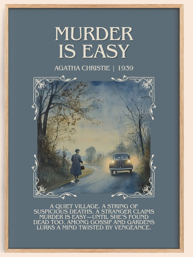 Murder Is Easy Minimalist Book Poster by Agatha Christie