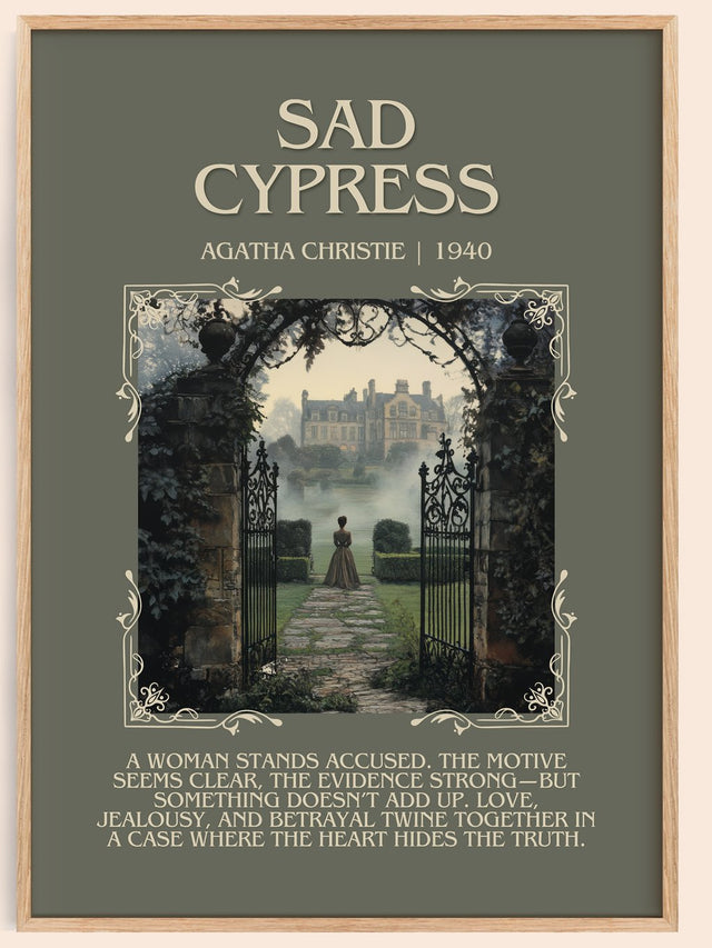 Sad Cypress Minimalist Book Poster by Agatha Christie