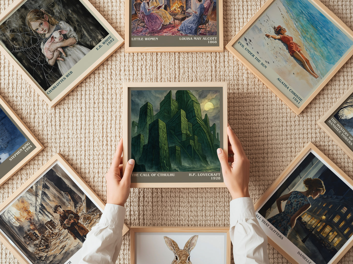 The Call Of Cthulhu literary book poster framed on wall – horror wall art