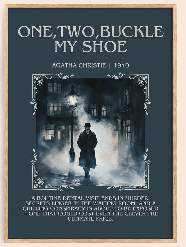 One, Two, Buckle My Shoe Minimalist Book Poster by Agatha Christie