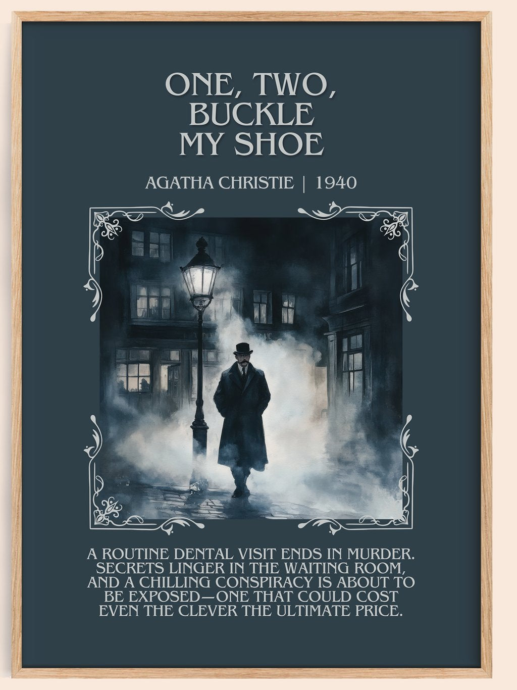 One, Two, Buckle My Shoe Minimalist Book Poster by Agatha Christie – book poster