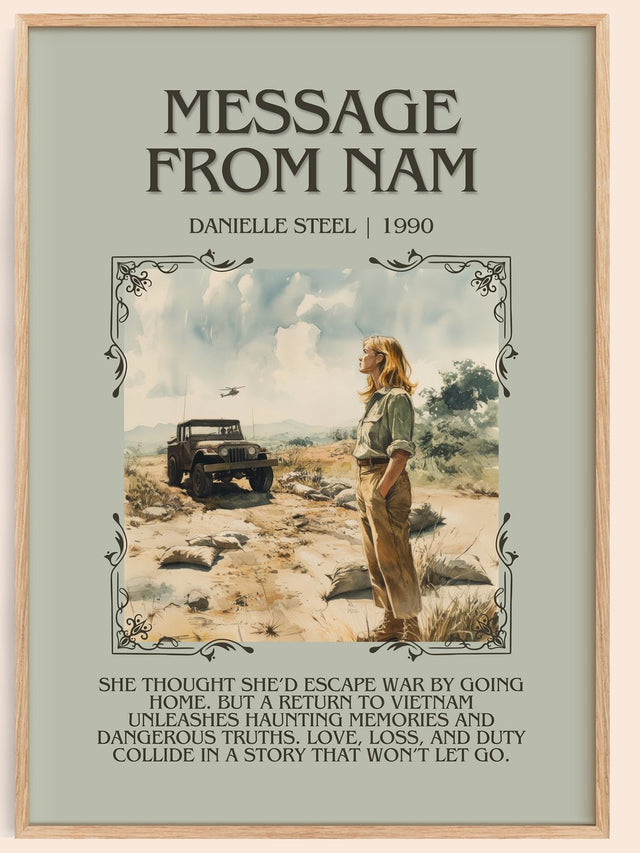 Message from Nam Minimalist Book Poster by Danielle Steel