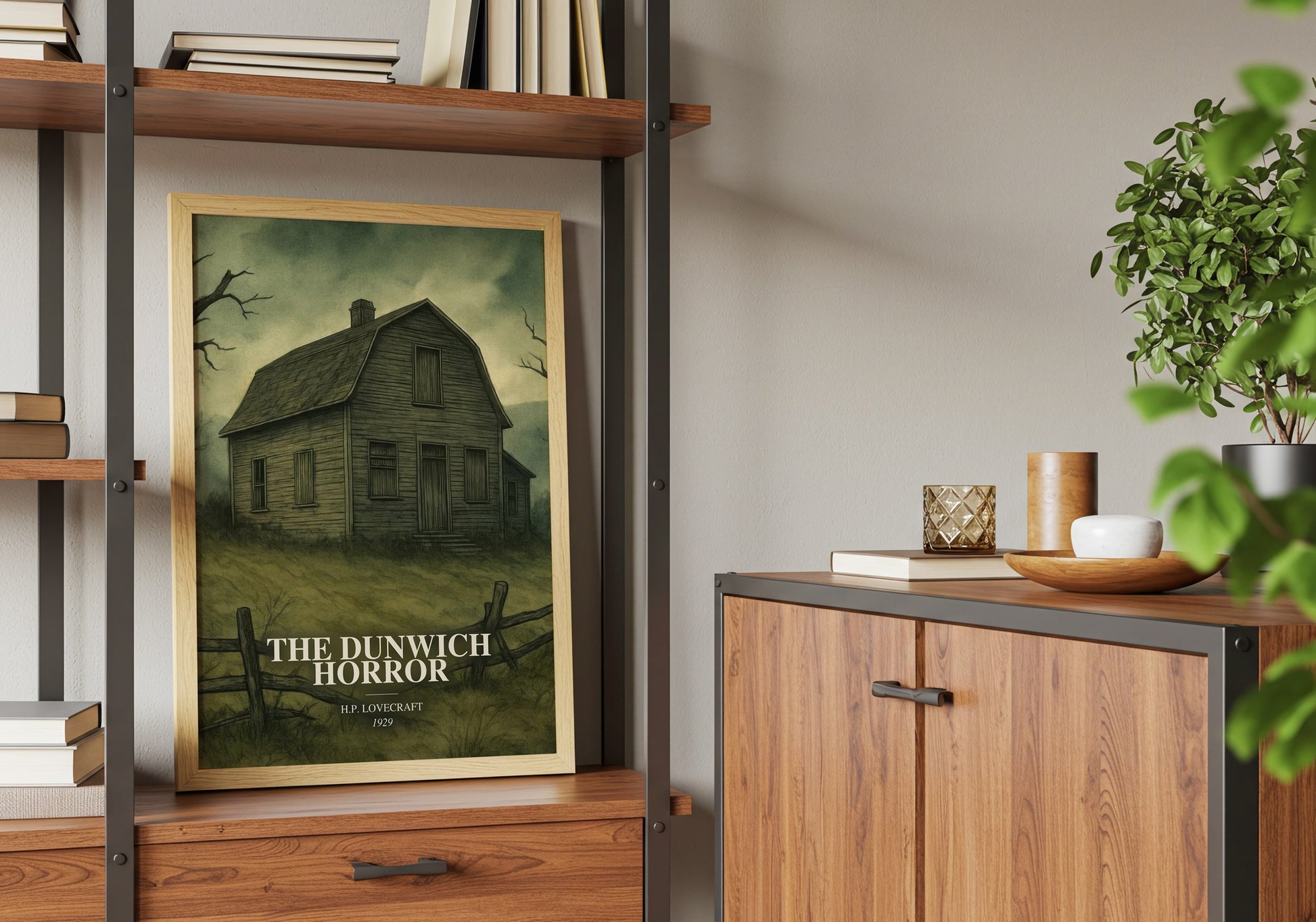 The Dunwich Horror book watercolour illustration paper finish options – matte satin gloss