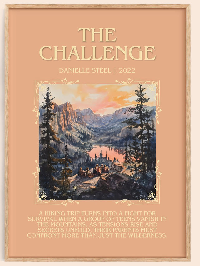 The Challenge Minimalist Book Poster by Danielle Steel