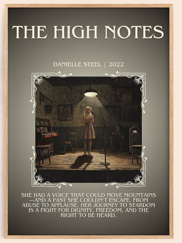 The High Notes Minimalist Book Poster by Danielle Steel