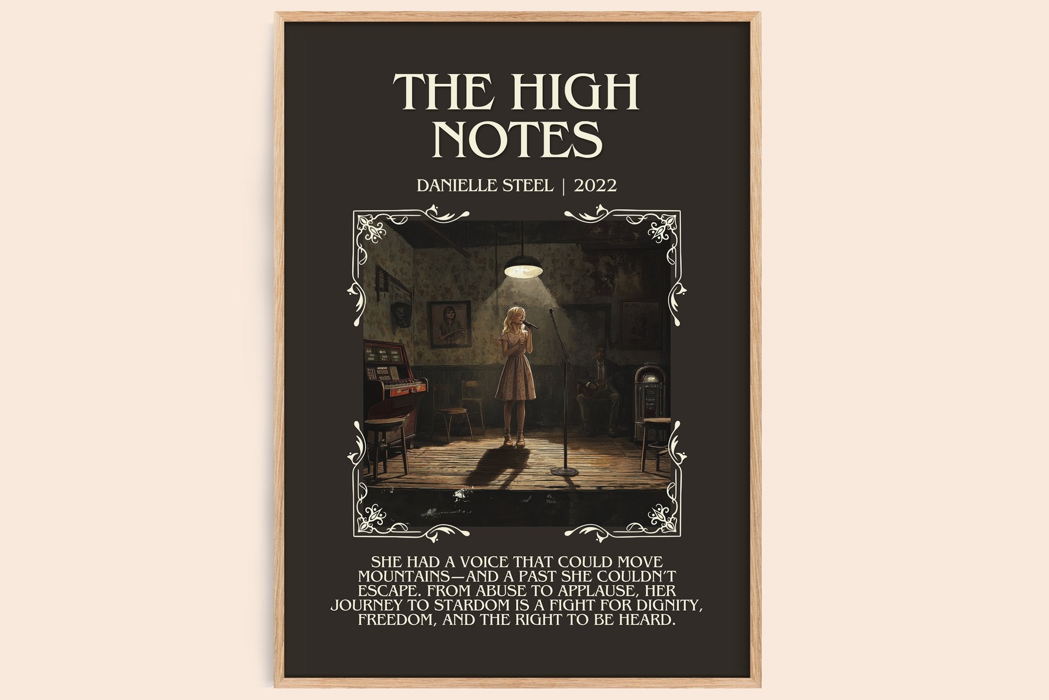 The High Notes Minimalist Book Poster by Danielle Steel
