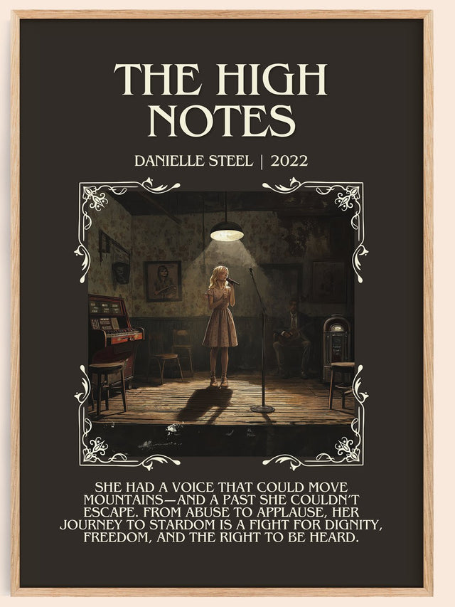 The High Notes Minimalist Book Poster by Danielle Steel