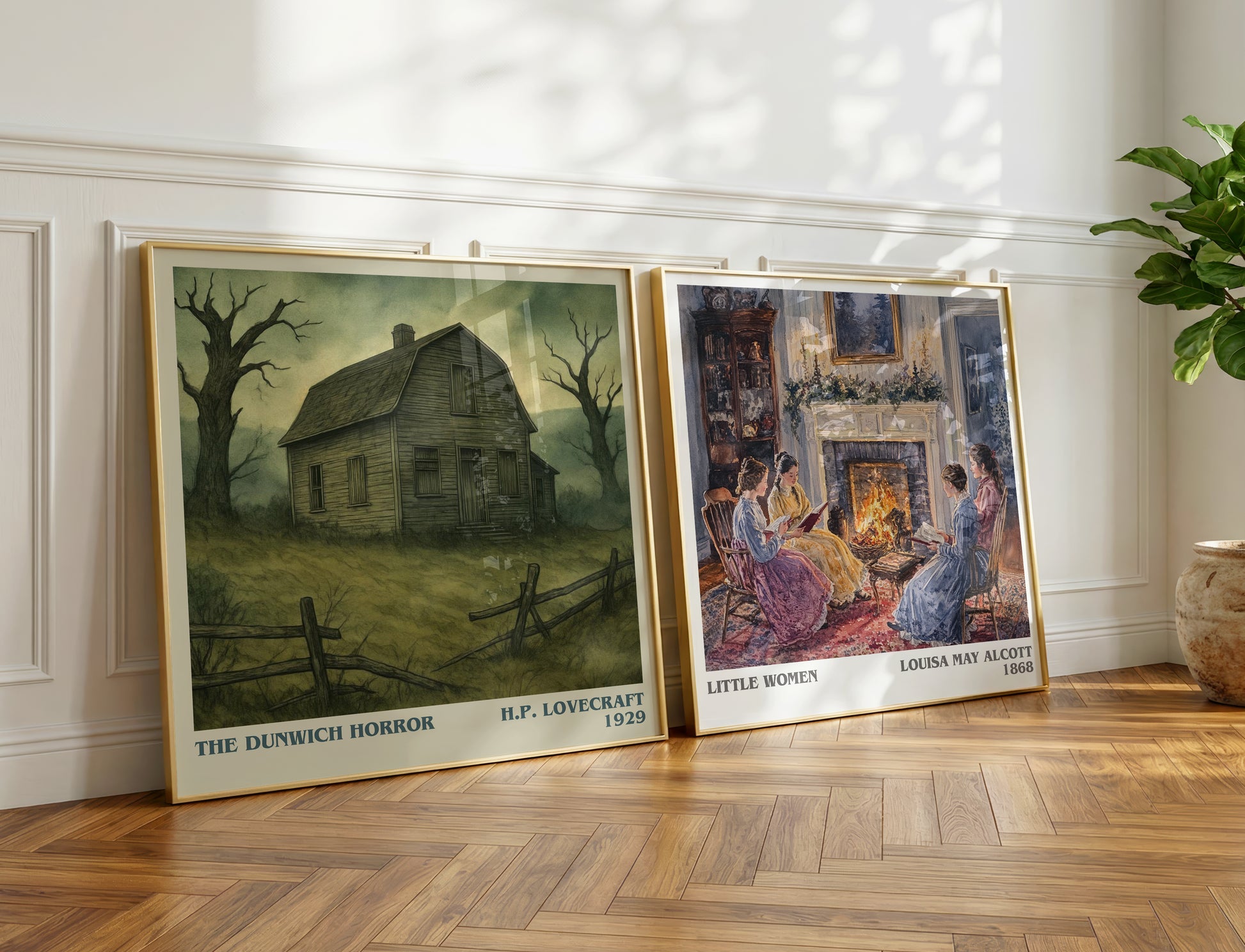 The Dunwich Horror literary print on bookshelf – H.P. Lovecraft fan gift
