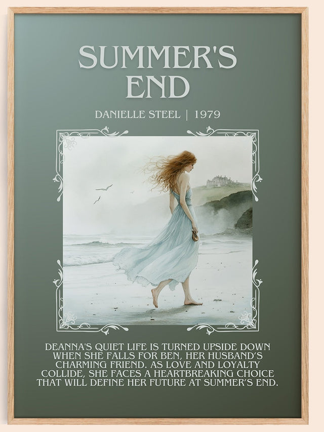 Summer's End Minimalist Book Poster by Danielle Steel