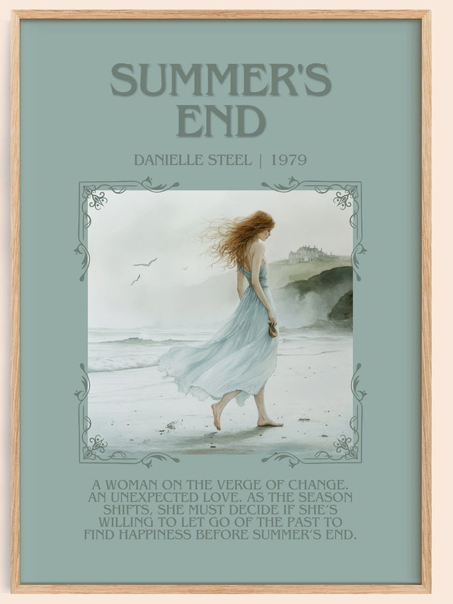 Summer's End Minimalist Book Poster by Danielle Steel