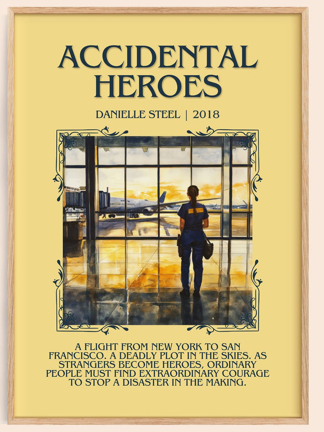Accidental Heroes Minimalist Book Poster by Danielle Steel