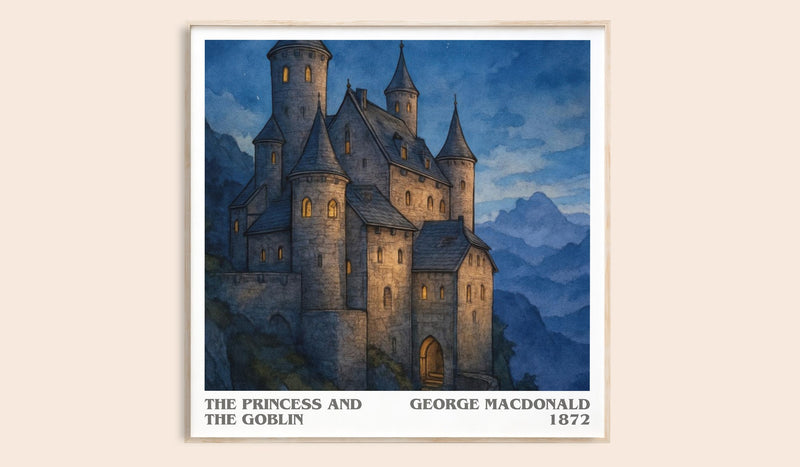 The Princess And The Goblin Literary Art Print by George Macdonald (Square style)
