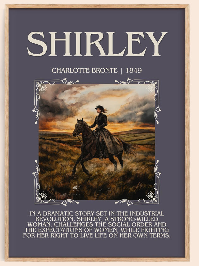 Shirley Minimalist Book Poster by Charlotte Brontë