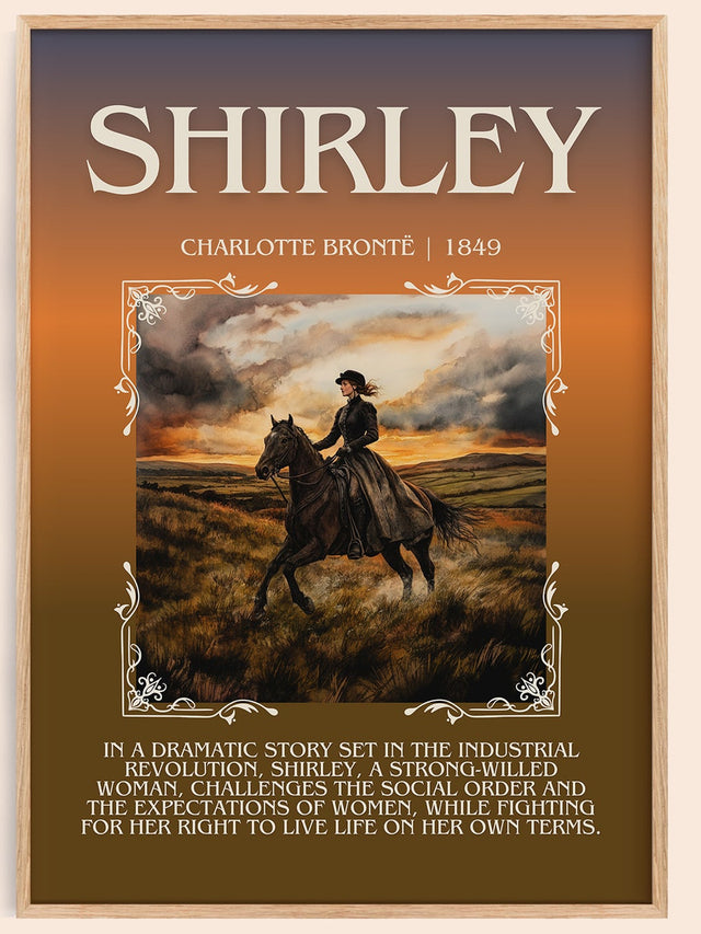 Shirley Minimalist Book Poster by Charlotte Brontë