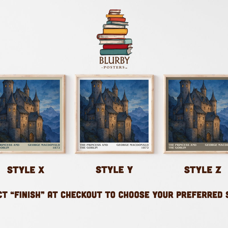 The Princess And The Goblin literary print in frame leaning in hallway – fantasy wall art