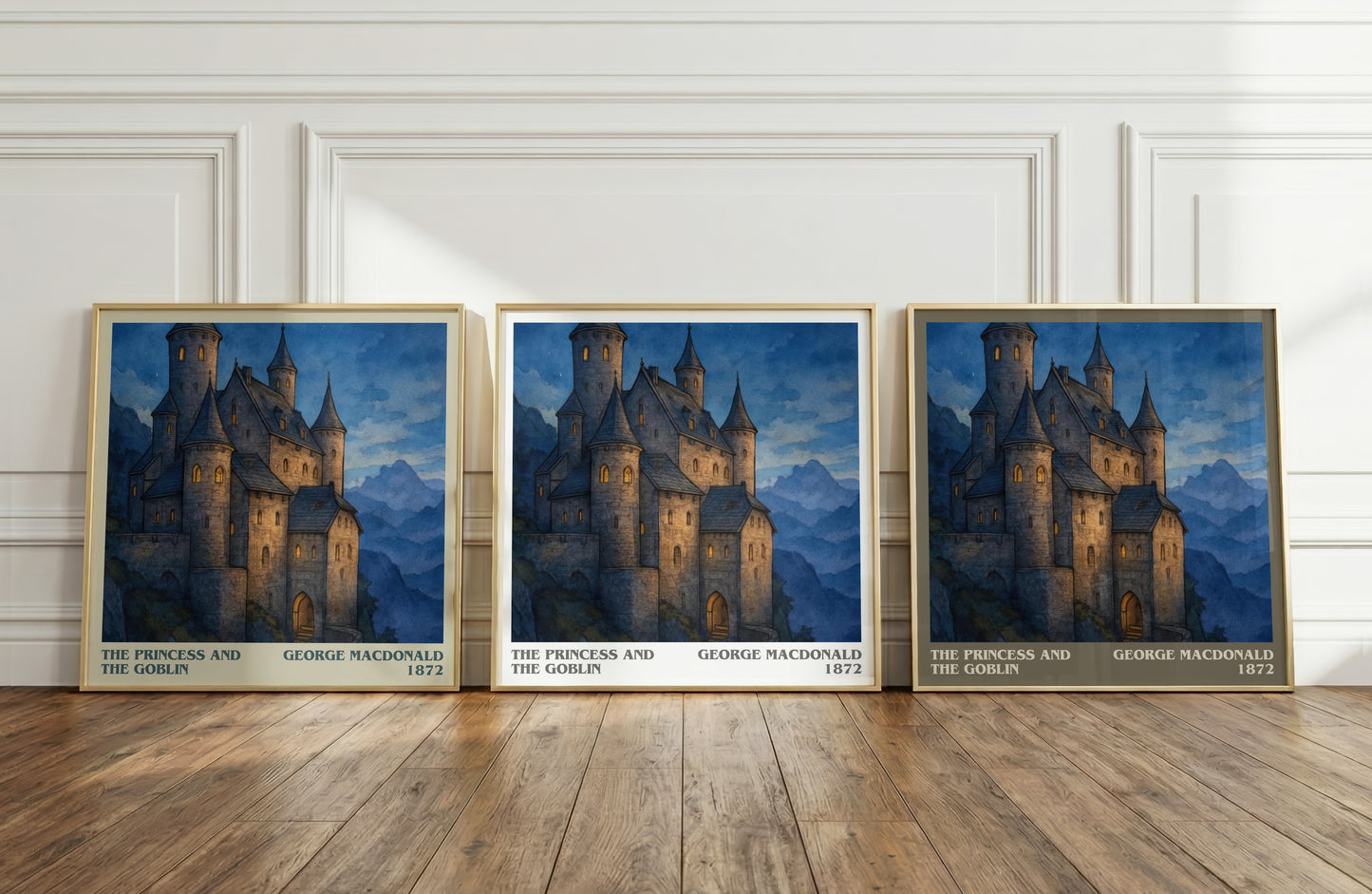 The Princess And The Goblin literary art print colour and style options – George Macdonald book art